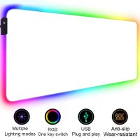 장패드 게이밍장패드 데스크매트 white mouse pad gamer rgb