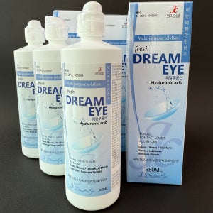 드림아이 350ml 3개 소프트렌즈 보존액 히알루론산 함유/가장 최근 생산 제품