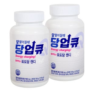 당떨어질때 당업큐 씹어먹는 포도당 캔디 80정 글루코스 소아 성인 노인 168g, 2개