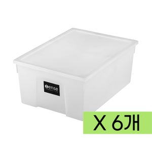 센스 정리함 다용도보관함 리빙박스 반투명 6개 3호