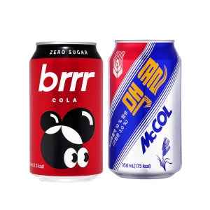 일화 맥콜 + 부르르 제로콜라 350ml X 각24캔