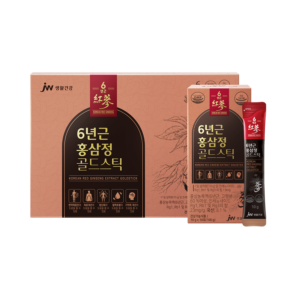 JW생활건강 6년근 <b>홍삼</b>정 골드스틱 <b>홍삼</b>스틱 X 1박스 (1개월분)
