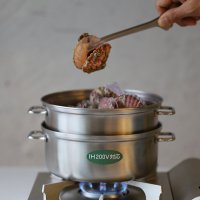 아이자와공방 스텐 찜기 IH 사용가능 스티머 18cm (어바웃 키친)