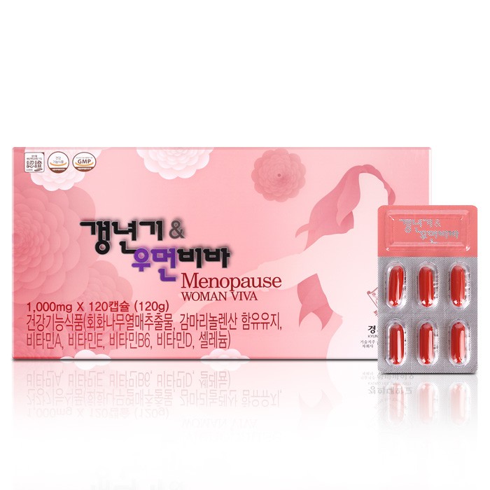 <b>한방바이오</b> 갱년기 우먼비바 1000mg X 120캡슐 2개월분 회화나무열매 추출물 영양제