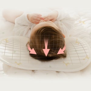 [벨몽] 투에어홀 순면매쉬 신생아 짱구베개 태열 두상관리 아기베개