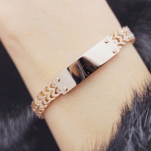 14k 여자팔찌 스틱 18k 데일리팔찌 이니셜