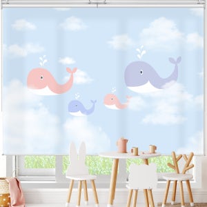 RF2828 아이방 블라인드 아기방 고래 바다 달 롤스크린 키즈 그림 방염 암막 제작가능
