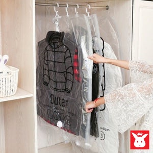 옷걸이형 진공 압축팩 방수 부피축소 공간활용 압축커버 옷정리 의류보호
