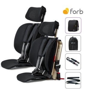 포브 보네떼 토들러 주니어 휴대용 카시트 블랙/골드/블루 ISOFIX 겸용