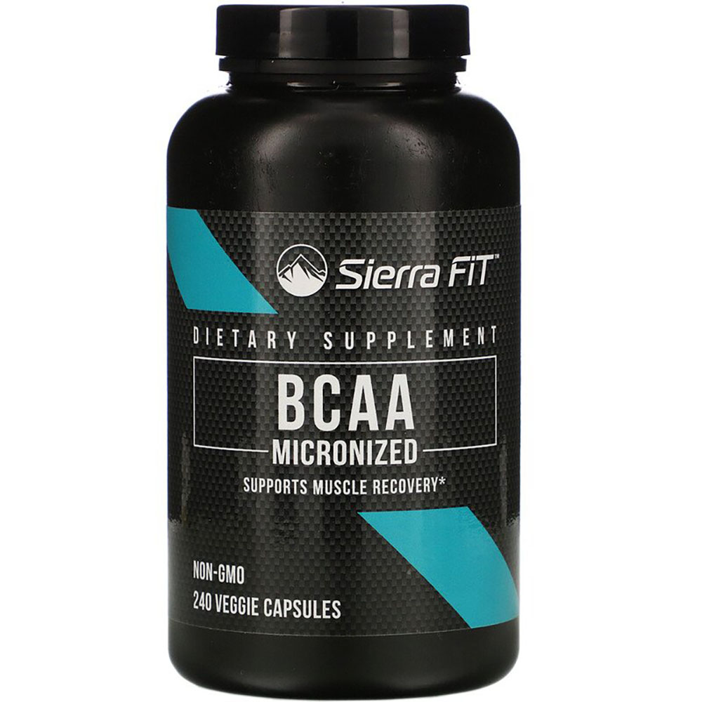 Sierra Fit <b>시에라핏</b> 미분화 BCAA 분지사슬아미노산 500mg 240정 베지캡슐