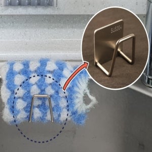 304 올 스텐 수세미 걸이 주방 정리 수세미렉 받침대 싱크대 수건 거치대 홀더 수납