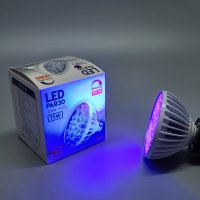 LED PAR30 UV 자외선램프 13.8W 형광물질감지및 지폐감별 파티용 조명