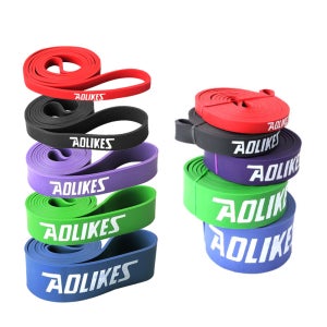 AOLIKES 운동 자세교정 철봉 탄력 튜빙 풀업 밴드 5단계 level1 레드