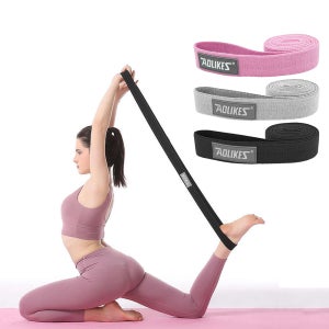 AOLIKES 요가 고무 운동 탄력 라텍스 스트레칭 밴드 자세교정 3단계 그레이초급