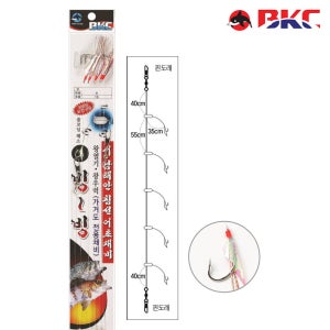 백경조침 침선 가거도전용 5본 반짝이 열기 우럭채비 20호 BK-318