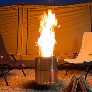 아베나키 잘타고스토브 중형 원형 화로대 이중연소 우드스토브