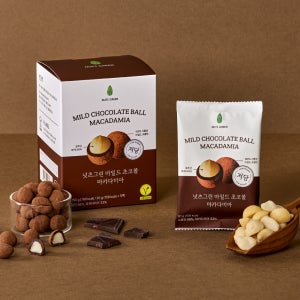 넛츠그린 마일드 초코볼 마카다미아 150g 무가당 저당 간식 제로 초콜릿 견과류 단백질
