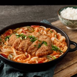 [푸딩팩토리] 돈까스김치나베 620g 우동전골 밀키트 포장마차오뎅 식사대용 술안주 홈쿡