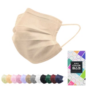 미연다 패션마스크 덴탈 국산 컬러 귀편한 비말 먼지차단마스크 50매