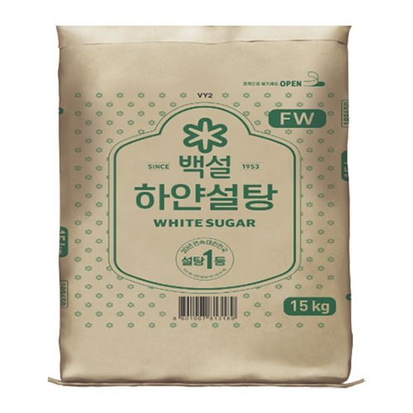 백설 하얀설탕 15kg (백설탕)