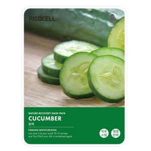 리코셀 1일1팩 촉촉순한 네이처 리커버리 마스크팩 오이 23g 1장