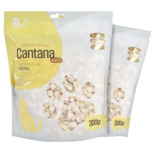 칸타나 동결건조 치킨 큐브 300g x2개 강아지간식 고양이간식