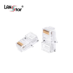 케이블 통과형 모듈러 콘넥터 8P8C RJ45 CAT.6 UTP LSN-6PASS-UTP D40663