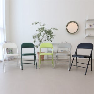 알엠즈 분체 접는 사무용 간이 접의자 철재 접이식 의자