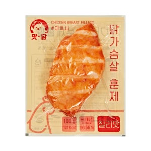 푸드원 맛닭 냉동 훈제 닭가슴살 칠리맛 100g 100팩 10kg