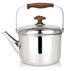 리빙글로리 오아시스 주전자 3L 스텐 304 들통형 우드손잡이 국내산 국내생산 대용량