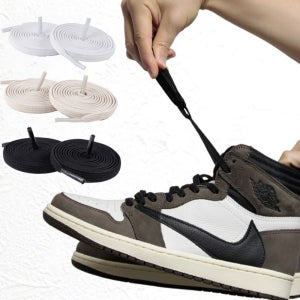 늘어나는 고무신발끈 나이키 조던 캔버스 하이 밴딩 운동화 고무줄끈