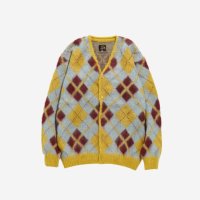 [Needles 가디건] 니들스 모헤어 가디언 아가일 옐로우 JO256 Needles Mohair Cardigan Argyle Yellow