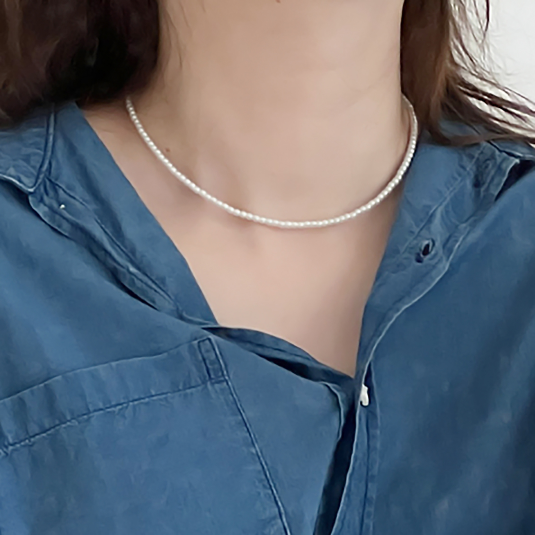 쁘띠뮤즈 진주 비즈 목걸이