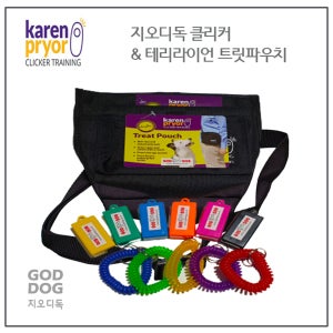 3종 블랙 미국 KPA 테리라이언 트릿 파우치+박스클리커+손목코일 클리커트레이닝 세트