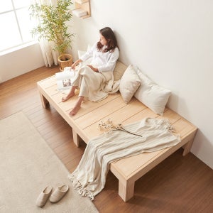 데이 베드 평상형 850 원목 침대 다리높이선택