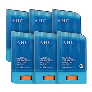 AHC 내추럴 퍼펙션 더블쉴드 선스틱 혼합자차 워터프루프/골프/스틱썬크림 22g, 6개