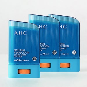 AHC 내추럴 퍼펙션 더블쉴드 선스틱 혼합자차 워터프루프/골프/스틱썬크림 22g, 3개