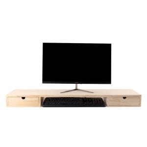포리드 원목 와이드1000 트윈서랍 모니터받침대