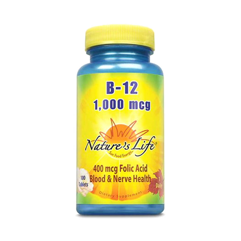 Natures Life 네이처스라이프 VitaminB12 1000mcg 영양제 100정 2팩 <b>시아노코발라민</b> B12 데일리 보충제