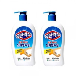 유한락스 도마 행주 전용 살균 세척제 500g 2개 세균 유해균 곰팡이균 살균 99.9%