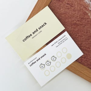 커피 스낵 쿠폰 카페 디저트 케이크 베이커리 도장 명함 스탬프쿠폰 제작 디자인진리