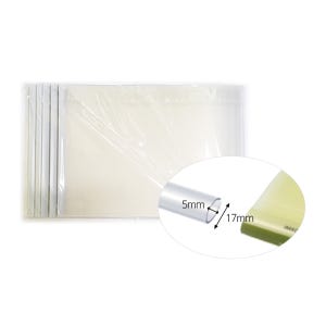 둥근 쫄대화일 고투명 5mm A4 가로형 (300입) 백색 쫄대파일 클리어화일