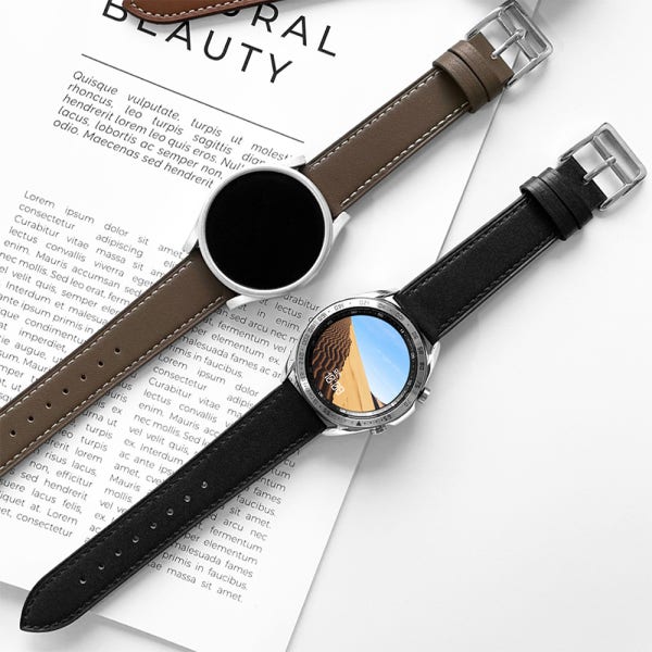 갤럭시워치3 스트랩 클래식 가죽 호환 밴드 시계 줄 41mm