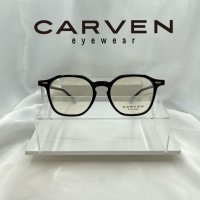 100%정품 까르벵안경 까르뱅아이웨어 CARVEN HOLLA 훌라 COL.1 블랙컬러 클래식뿔테안경 CARVEN VINTAGE 최우식안경 ( 블루라이트 차단렌즈 무료교환서비스 )