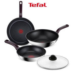 [4종세트] 테팔 트렌디쿡 프라이팬 20cm+28cm+웍28cm+유리뚜껑28cm