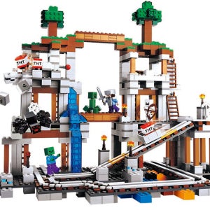 KC인증 마인크래프트 광산 탐험 산속 호환 블럭 21118 마이월드 동굴