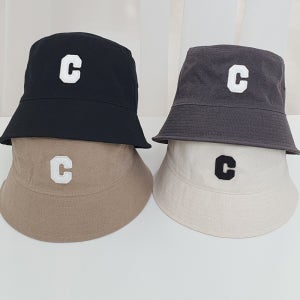 C로고 벙거지 봄 여름 가을 여성 남성 자외선차단 면 버킷햇