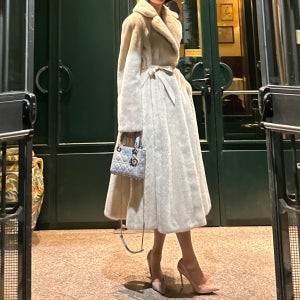 테일러드 A라인 후레아 롱밍크코트 A33