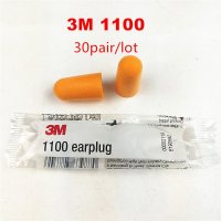 30 짝/몫 3M 1100 일회용 EarPlug 폼 소음 감속기 무료 배송