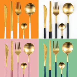 명품 카페 커트러리 세트 5종 수입 식기 티 디저트 스푼 포크 나이프 양식기